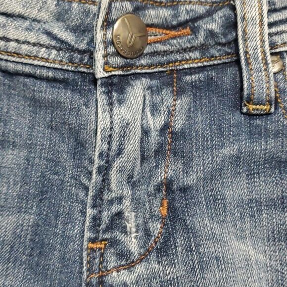 Vigoss Studio jeans women's size 7 / 8 blue The Ritz cropped skinny holes - Picture 8 of 16